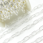 Load image into Gallery viewer, Shop Now Sterling Silver Round Diamond Cut Paperclip Chain