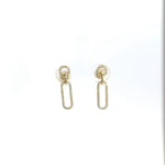 Load image into Gallery viewer, 14k Solid Gold Diamond Dangle Ovals Earrings. ER416416Y
