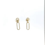 Load image into Gallery viewer, ER416416Y. 14k Solid Gold Diamond Dangle Ovals Earrings