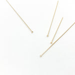 Load image into Gallery viewer, 14K Gold Filled Flat Headpin 24 Gauge 1, 1.5, 2 &amp; 3 inch. HPGF24
