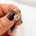 Load image into Gallery viewer, 14K Solid Gold Diamond Heart Charm. EJP1521