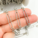 Load image into Gallery viewer, Silver Paperclip and Round Link Chain