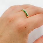 Load image into Gallery viewer, 14k Solid Gold Emerald and Diamond Ring.