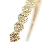 Load image into Gallery viewer, KG90. 14K Solid Gold Diamond Flower Shape Bangle