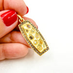 Load image into Gallery viewer, Buy Now Diamond Sterling Silver Rectangle Pendant with Gemstone