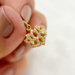 Load image into Gallery viewer, DC960. Diamond Sterling Silver Lotus Charm