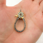 Load image into Gallery viewer, Sterling Silver Drop Shape Trigger Clasp with Gemstone