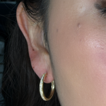 Load image into Gallery viewer, EHG56970Y. 14k Solid Gold Diamond Hoops