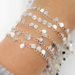 Load image into Gallery viewer, Sterling Silver Dangle Disk Chains