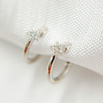 Load image into Gallery viewer, 14k Solid Gold Diamond Earrings