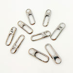 Load image into Gallery viewer, Shop Now Black Rhodium Shiny Sterling Silver Oval Clasp