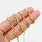 Load image into Gallery viewer, V319GF. 14K Gold Filled Twisted Singapore Unfinished Chain