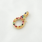 Load image into Gallery viewer, GDP415. 14k Solid Gold Multi Gemstone Clasp