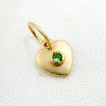 Load image into Gallery viewer, Gold Heart Charm with Gemstone