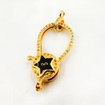 Load image into Gallery viewer, Shop Now Diamond Sterling Silver Pear Shape Star Enamel Trigger Clasp