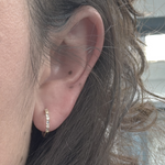 Load image into Gallery viewer, EHD57037Y. 14k Solid Gold Baguette Hoops