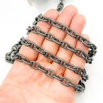 Load image into Gallery viewer, Rhodium 925 Sterling Silver Smooth Marina Link Chain