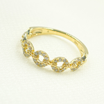 Load image into Gallery viewer, 14K Solid Gold Circles Diamond Ring.