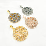 Load image into Gallery viewer, DP178. Diamond & Sterling Silver Round Stars Pendant