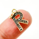Load image into Gallery viewer, DC506. Diamond Sterling Silver Letter "R" Charm