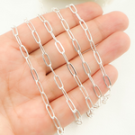 Load image into Gallery viewer, Sterling Silver Flat Paperclip Chain