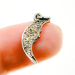 Load image into Gallery viewer, Diamond Sterling Silver Moon Charm