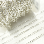 Load image into Gallery viewer, Sterling Silver Paperclip Hammered Link Chain