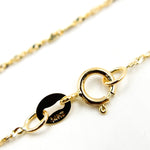 Load image into Gallery viewer, 14K Yellow Solid Gold Flat Bar and Singapore Link Necklace