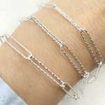 Load image into Gallery viewer, 925 Sterling Silver Diamond Cut Paperclip Link Chain