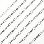 Load image into Gallery viewer, Shop now Oxidized Sterling Silver Hammered Long & Short Link Chain