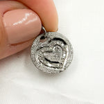 Load image into Gallery viewer, Buy Now Sterling Silver Round Heart Charm