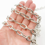 Load image into Gallery viewer, Buy Sterling Silver Hollow Smooth Oval & Infinity Links Chain