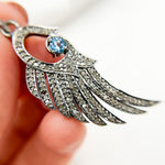 Load image into Gallery viewer, Sterling Silver Wing Pendant with Gemstones