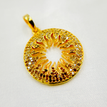 Load image into Gallery viewer, DP275. Diamond Sterling Silver Round Sun Pendant