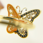 Load image into Gallery viewer, 14K Solid Gold Butterfly Diamond Ring.
