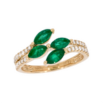 Load image into Gallery viewer, 14K Solid Gold Diamond and Gemstone Ring