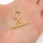 Load image into Gallery viewer, Gold Plated Sterling Silver Toggle Clasp