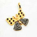 Load image into Gallery viewer, DP382. Diamond Sterling Silver Butterfly Pendant with Gemstone