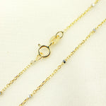 Load image into Gallery viewer, 14K Solid Yellow Gold with White Gold Cubes Satellite Necklace. 030R01TS4TP8BDB
