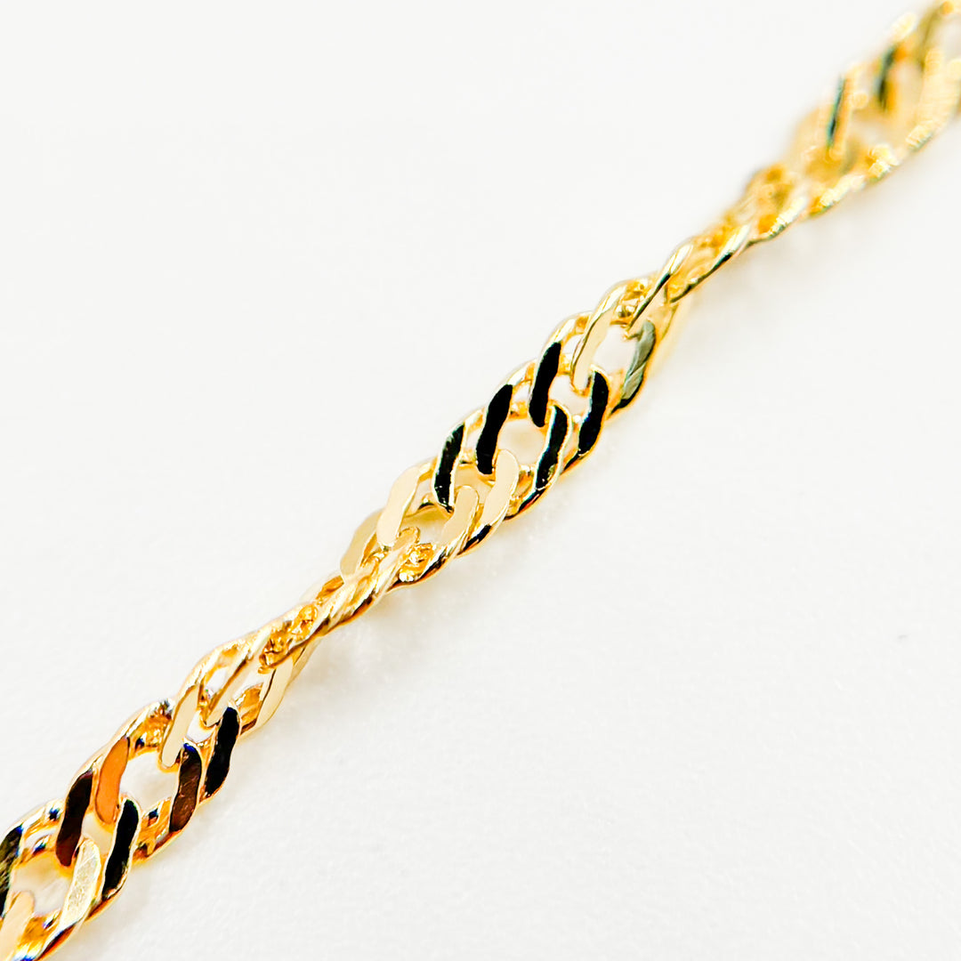 Shop 14K Solid Yellow Gold Wheat Bracelet