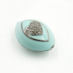 Load image into Gallery viewer, Diamond Sterling Silver Marquise Heart Enamel Bead