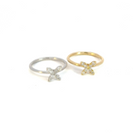 Load image into Gallery viewer, 14k Solid Gold Statement Flower Diamond Ring.