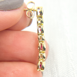 Load image into Gallery viewer, EFD52175RU. 14K Solid Gold Diamond & Ruby Dangle Earrings