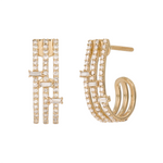 Load image into Gallery viewer, DER00415. 14k Solid Gold Diamond Stud Earrings