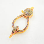 Load image into Gallery viewer, DC640. Diamond & Sterling Silver Pear Shape Trigger Clasp