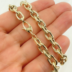 Load image into Gallery viewer, 14K Yellow Hollow Gold Smooth Oval Link Chain