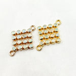 Load image into Gallery viewer, Shop Now Sterling Silver Square Connector with Gemstone