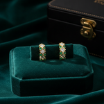 Load image into Gallery viewer, EHD57674EM. 18K Solid Gold Diamond and Emerald Earrings