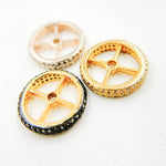 Load image into Gallery viewer, DC737. Diamond & Sterling Silver Spacer Bead