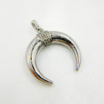 Load image into Gallery viewer, DP183. Diamond Sterling Silver Horn Shape Pendant